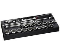 FACOM MOD.SL161-46 Jeu de 26 Module douilles 6 Pans, Gris, 1/2"