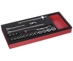 FACOM MODM.S161-212U Module Mousse douilles 12 Pans, Gris, 1/2