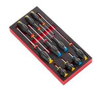 Facom - Module mousse 10 tournevis - MODM.AT6PB - Protwist Torx 10x75 à 40x150 mm