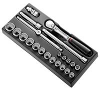 Facom Module douilles 1/2"" 12 pans en pouces - 22 pièces - MOD.SL161-212U