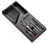 Facom Module douilles 1/4"" 6 pans métriques - 36 pièces - MOD.RL161-26