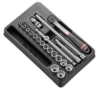 Facom Module douilles 3/8"" 6 pans métriques - 20 pièces - MOD.J161-36