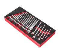 Module de clés mixtes FACOM - Plateau thermoformé et mousse - 17 pcs - MODM.440-1 G