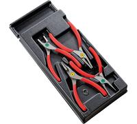 Facom module plastique - Pinces à circlips, mâchoires droites 4 pcs.
