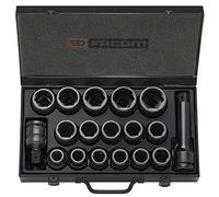Facom Jeu de douilles impact NK.500U 3/4" à 1 5/8" – 18 pièces – boîtier métallique