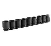 Facom Jeu de douilles Impact NS.J9 – 1/2" (12,7 mm) – 9 pièces sur rail