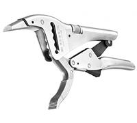 FACOM Pince Étau à Becs Longs - Boutonnière 5 Positions avec Gâchette de Contrôle - Becs Largeur 17 mm - Rainure Usinée sur Bec Supérieur - 501A