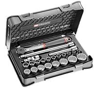 Facom S.161-3P12 - Coffret Douilles 1/2" 12 Pans Métriques - 23 Pièces