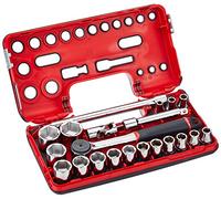 FACOM S.161DBOX1 Coffret de douilles 6 Pans métriques, Multicolore, 1/2", Set de 21 Pièces