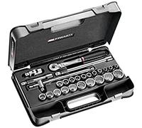 FACOM SL.171-4P12 Coffret de douilles 12 Pans métriques cliquet verrouillage, Noir/Gris, 1/2", Set de 26 Pièces