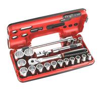 Facom - Coffret de douilles 1/2" 12 pans - Detection Box métriques - 21 pièces