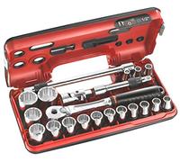 Facom Gamme Facom 1/2" - éléments d'entraînement, clé à 12 points, boîte de détection à cliquet réversible, 21 pcs. Quantité:1