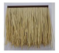 Façon Artificielle Pour Toit D'herbe Fausse Paille Sauvage Original Thatch Simulation Thatch Tile Artificial Hair Grass Roof Pavillon Furry Roof Wooden House Farmhouse Roof 0.5x0.5m/1.64x1.64 Ft(Yello