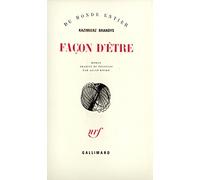 Façon d'être