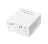 Faconet® Keystone Boîte à Vide pour 2 modules Keystone Keystone Jack Lot de 3 Weiß