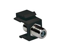 Faconet® Keystone Connecteur F Femelle > connecteur F Femelle, 75 Ohm, connecteur Antenne SAT Connecteur pour montage dans panneaux Keystone ou boitiers de raccordement Lot de 5 Noir