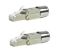 Faconet Lot de 2 fiches réseau CAT 8.1 RJ45 à sertir jusqu'à 40 Gbit/s compatibles CAT 7 CAT 7A CAT 6A sans outil pour câble de pose de câble réseau