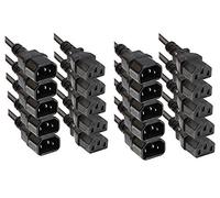 Faconet® - Rallonge de câble d'alimentation 1,8 m pour ordinateur 10 Stück 0.5m