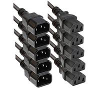 Faconet® - Rallonge de câble d'alimentation 1,8 m pour ordinateur 5 Stück 0.5m