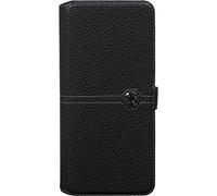 Etui pour Samsung Galaxy A70 Folio Sellier avec Bouton Laqué Noir