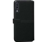 Façonnable, étui folio Galaxy A70 Sellier avec bouton-pression laqué, noir