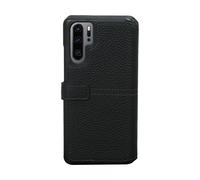 Façonnable Étui Huawei P30 Pro Folio Sellier avec bouton laqué noir