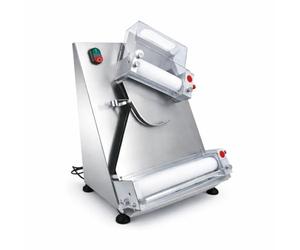 Façonneuse Laminoir à Pizza Professionnelle - 2 Rouleaux - Ø 30 cm - Formeuse à Froid - Inox - 370 W