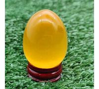 FACSER Cristal Naturel Brut 1 pc Grand Jaune Oeil de Chat Pierre en Forme d'oeuf spécimen Cristal Pierres Naturelles et(Size:One Size)