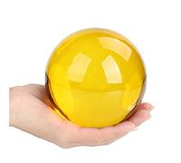 FACSER Cristal Naturel Brut Boule de Cristal Topaze 30mm-100mm, sphère d'obsidienne, Boule de Cristal, décor en Pierre, Feng Shui dingchi (Color : 80mm, Size : Crystal Base)