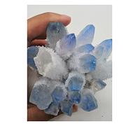 FACSER Cristal naturel brut Pierre Artisanat Cristal naturel Quartz Pierre Cluster Bleu Blanc Phantom (Taille : 700-800g)