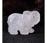 FACSER Cristal naturel brut pierre naturelle 1 pièce cristal naturel quartz rose éléphant améthyste obsidienne animaux pierre artisanat petite décoration décoration d'intérieur (couleur : quartz