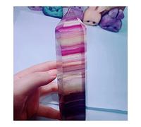 FACSER Cristal naturel brut pierres naturelles cristal arc-en-ciel violet fluorite obélisque, pierre naturelle, décoration de la maison