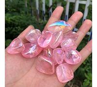 FACSER Cristal naturel pierre brute artisanat 100 g naturel arc-en-ciel ange aura quartz cristaux pierres polies (couleur : vert clair, taille : 20 30 mm)