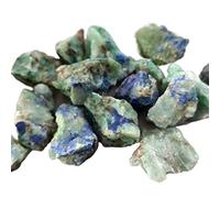 FACSER Cristal naturel rugueux 100 g Pierre phénix naturelle Malachite d'alun avec lapis lazuli fabrication de bijoux spécimens Décoration d'intérieur Pierre (couleur : environ 100 g, taille : 2-3 cm)