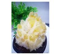 FACSER Cristal naturel rugueux 300 g/500 g/700 g Décoration en grappe de cristaux de citrine naturelle, belle couleur, belle apparence (taille : blanc)