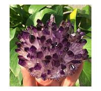 FACSER Cristal naturel rugueux cristaux naturels quartz améthyste grappe Freeform pierres chambre maison bureau aquarium décoration accessoires pierre précieuse (taille : 650-700g)