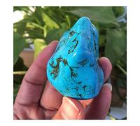 FACSER Pierre de Cristal Naturelle Brute Turquoise Naturelle, Pierre Nue for la décoration, générateur de Pierre (Size : 100-120g)