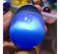FACSER Œuf de divination en cristal naturel bleu œil de chat bleu