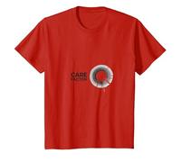 Facteur d'entretien : Graphique Circulaire Minimaliste Moderne T-Shirt, Enfant, Rouge, 10 Ans