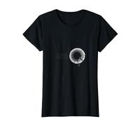 Facteur d'entretien : Graphique Circulaire Minimaliste Moderne T-Shirt, Femme, Noir, M