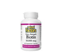 Facteurs naturels Biotine Extra Forte 10 000 mcg (60 capsules)