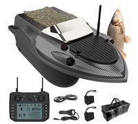 factildfulzhan Nouveau Bateau amorceur RC pour pêche avec GPS+BeiDou, 180 Points, télécommande 800m, capacité appâts 3kg, Distribution électromagnétique, Retour Automatique pour Lacs et réservoirs