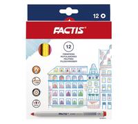 FACTIS® Étui de 12 feutres pointe conique