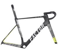 Factor Kit de cadre en carbone OSTRO V.A.M. Disc T47a Shimano à rayures géométriques noir 54 cm. 120 mm x 40 cm. SB 20 mm