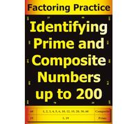Factoring Practice: Identifying Prime and Composite Numbers up to 200