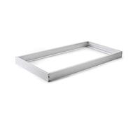 FactorLED Cadre de Dalle Led Encastrable Blanc 60x30, Boitier Saillie Dalle Led, fabriqué en aluminium, Hauteur 68mm