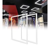 FactorLED Pack x2 FIT Dalle LED 60x60 cm 44W, Cadre Blanc Lumineux, 4800 lumen NO FLICK, Lampe LED Plafond, Lumière Sélectionnable CCT efficacité énergétique