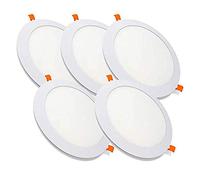 Factorled Pack X5 Downlight LED Rond 20W équivalent à 100W, 2000Lm, Spot Circulaire Slim Encastrable 22,5cm, Éclairage d'intérieur, Osram chip, Lumière Chaud 3000K