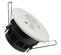 FactorLED Projecteur encastrable circulaire avec détecteur de mouvement, 7 W (70 W), Ø9x5 cm, 700 lm, IP65 Extérieur, Résistant au feu, Lumière sélectionnable 2700K-4000K-6000K