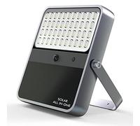 FactorLED Projecteur Led Extérieur Solaire LED 100W ALL IN ONE avec Télécommande e Capteur de mouvement, Lumière blanche froide 5700K